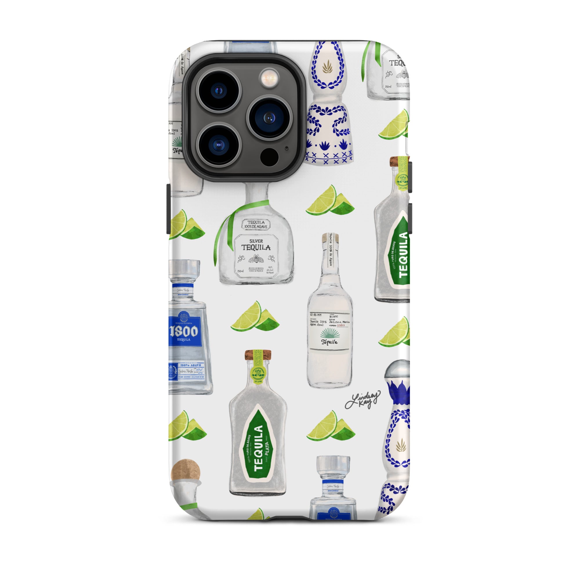 Patrón de ilustración de botellas de tequila - Funda resistente para iPhone®