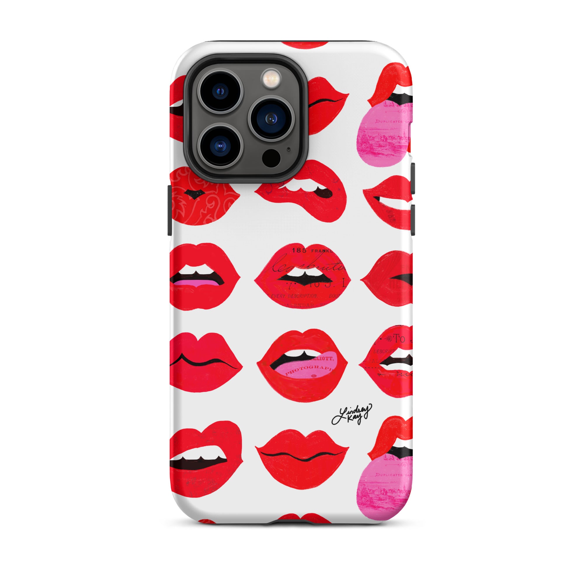 Labios rojos de amor - Funda resistente para iPhone®