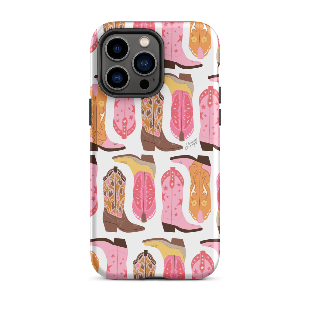 Pink Cowboy Boots Illustration - Tough Case for iPhone®