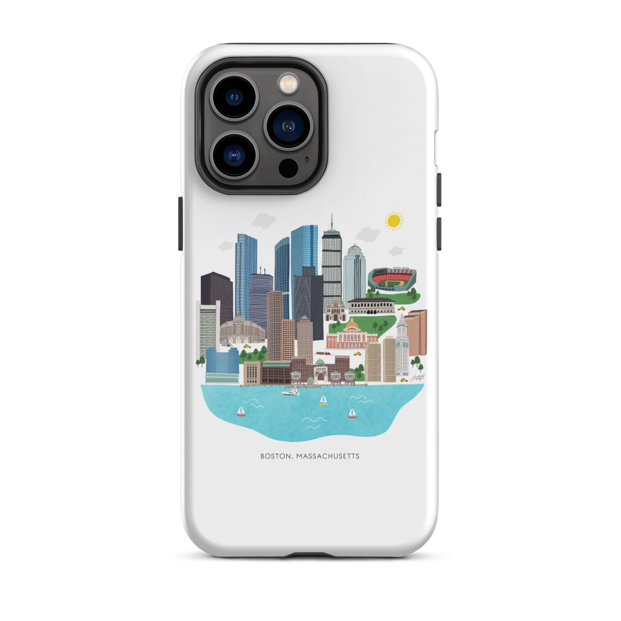 Illustration de l'horizon de Boston - Coque rigide pour iPhone®