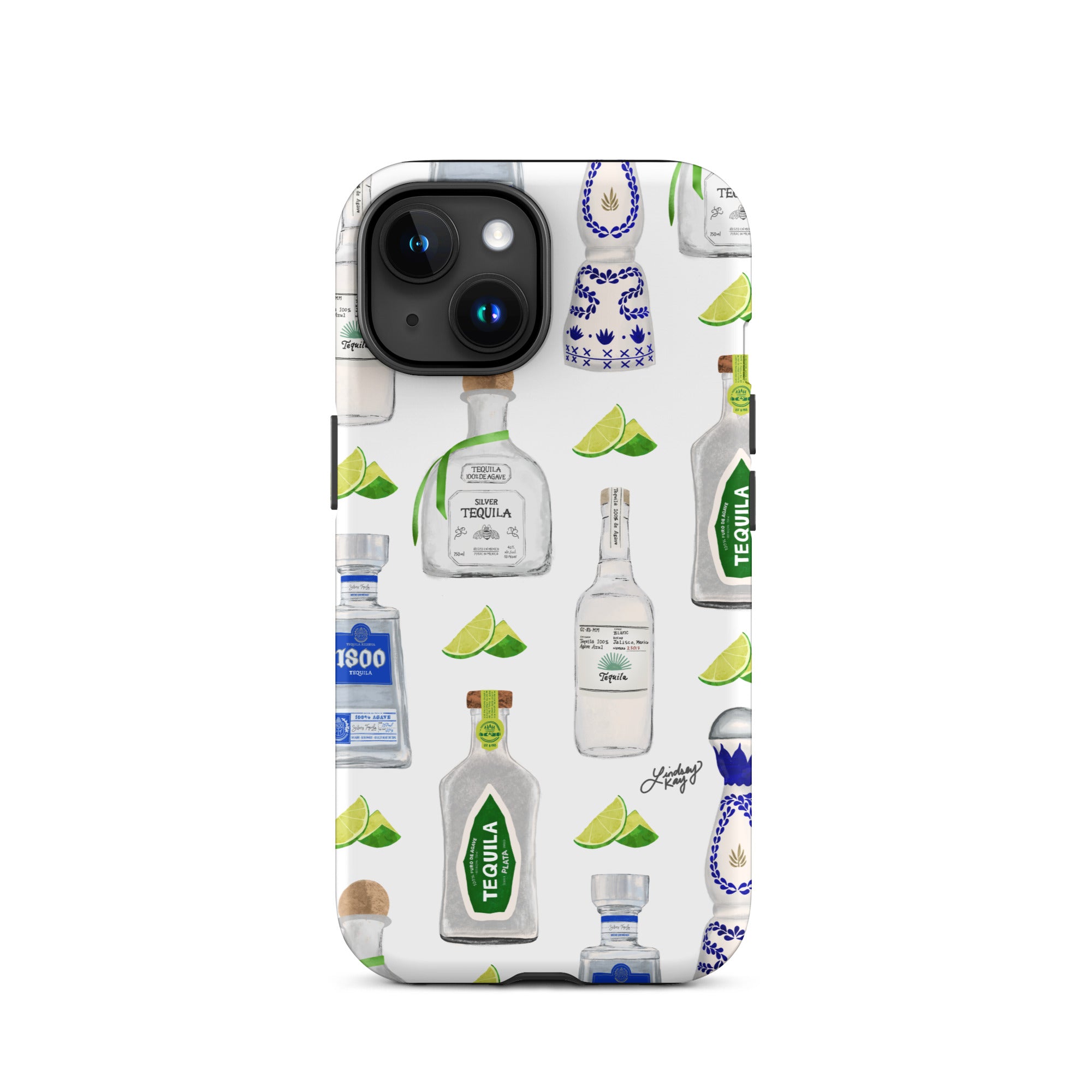 Patrón de ilustración de botellas de tequila - Funda resistente para iPhone®