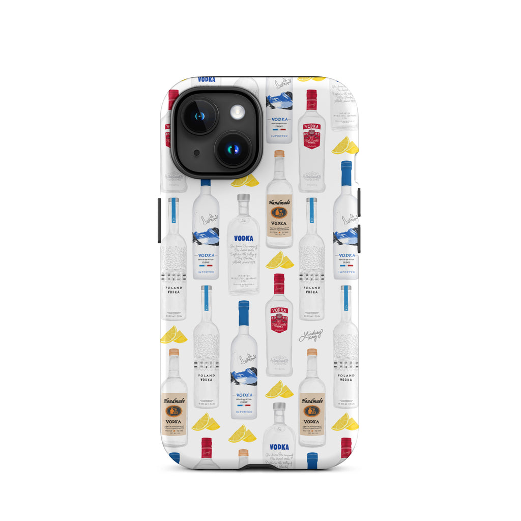 Vodka Bottles Illustration Pattern - Tough Case for iPhone®