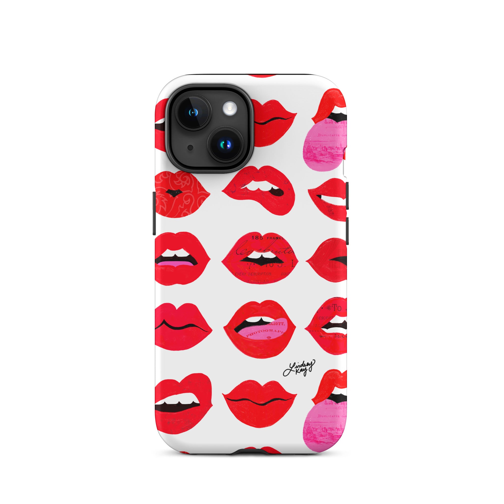 Labios rojos de amor - Funda resistente para iPhone®