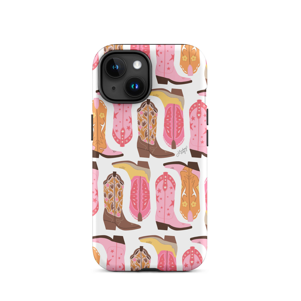 Pink Cowboy Boots Illustration - Tough Case for iPhone®