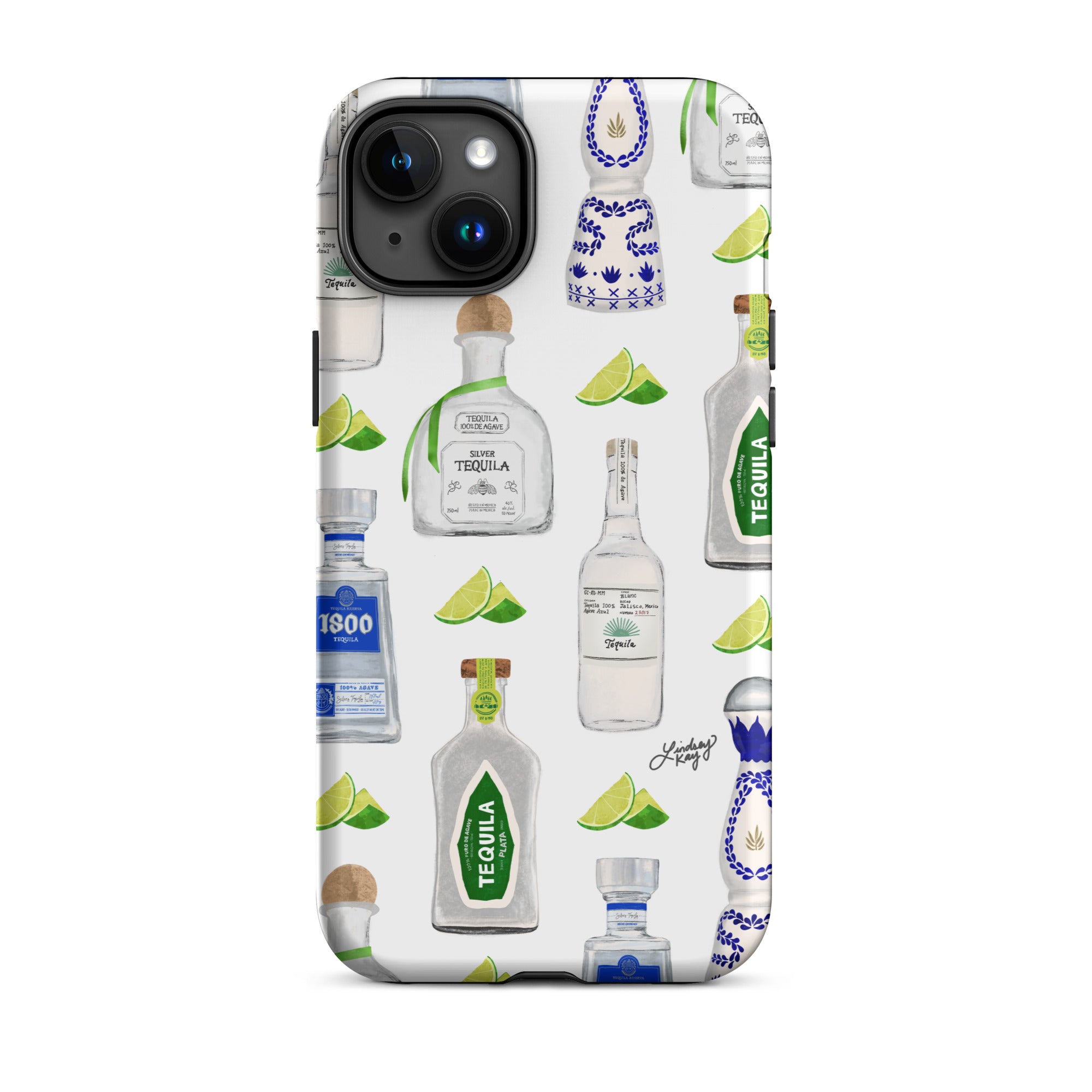 Patrón de ilustración de botellas de tequila - Funda resistente para iPhone®