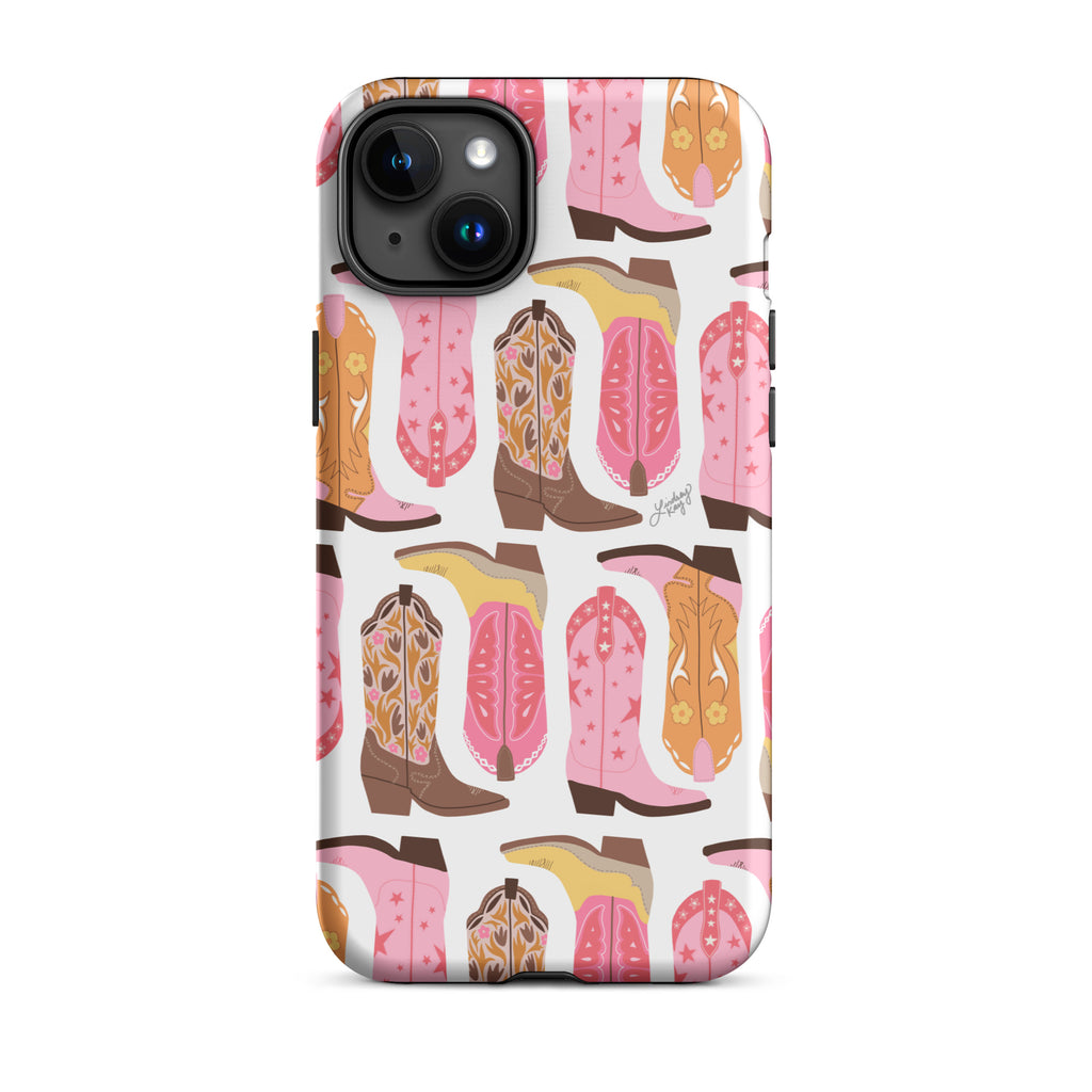 Pink Cowboy Boots Illustration - Tough Case for iPhone®