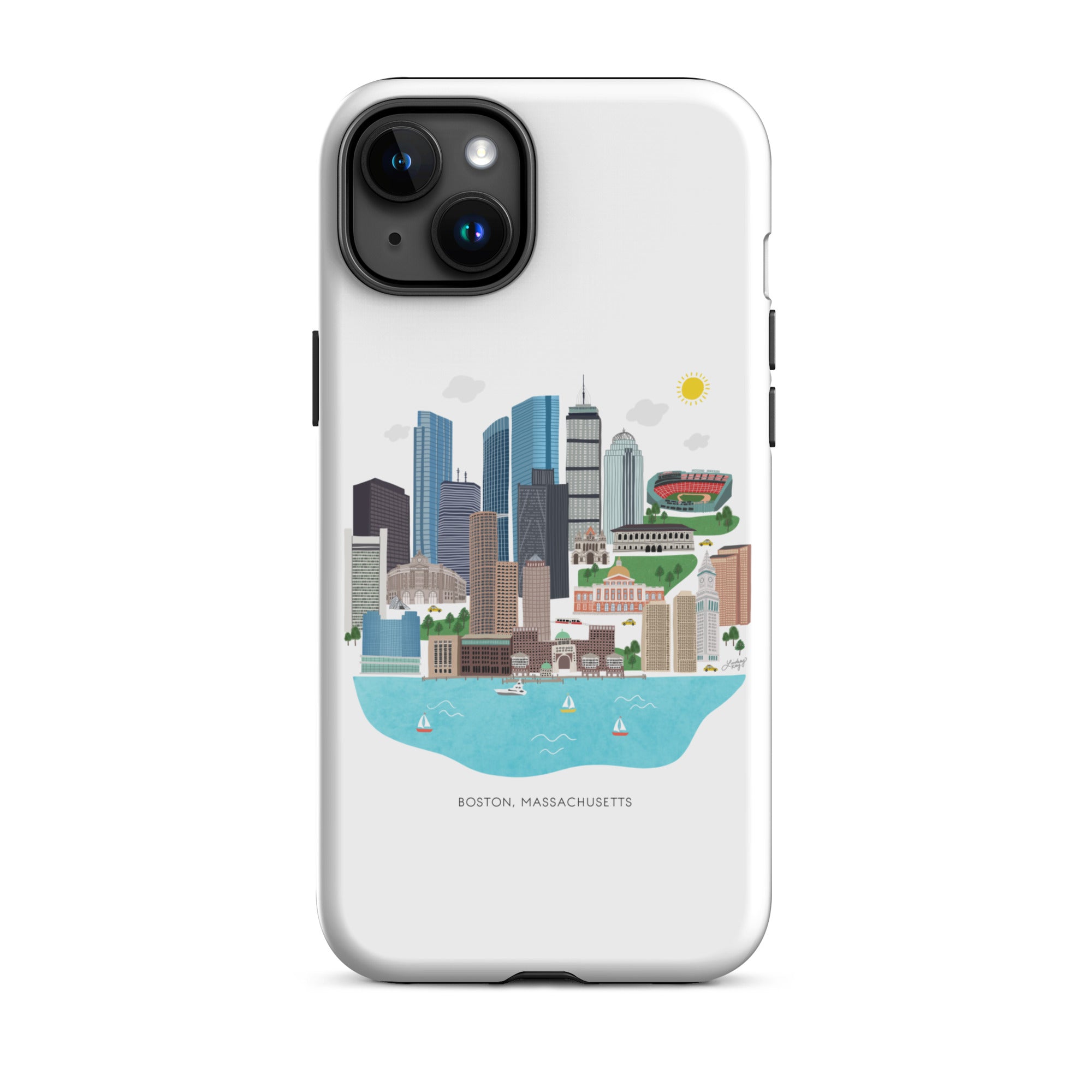 Illustration de l'horizon de Boston - Coque rigide pour iPhone®