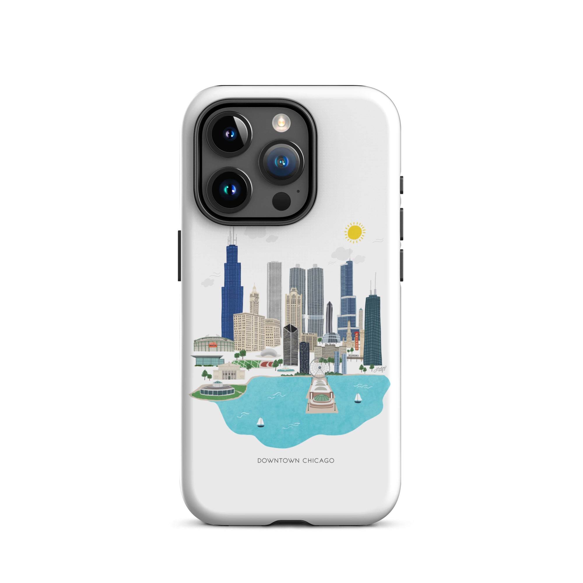 Illustration de la ligne d'horizon de Chicago - Coque rigide pour iPhone®