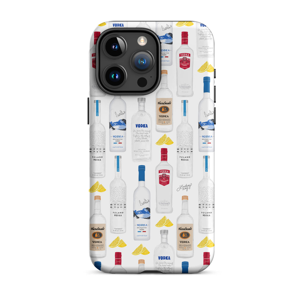 Vodka Bottles Illustration Pattern - Tough Case for iPhone®
