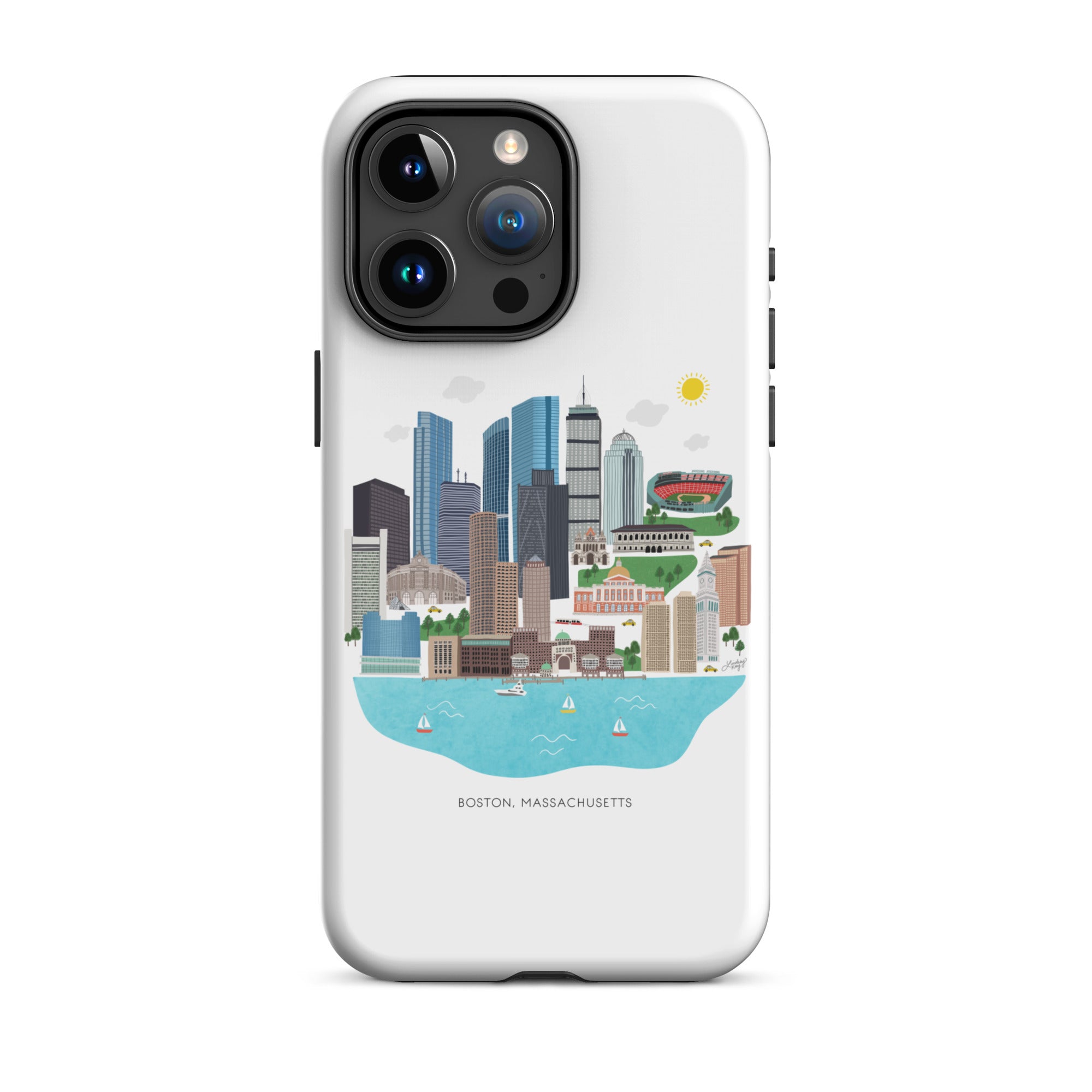 Illustration de l'horizon de Boston - Coque rigide pour iPhone®