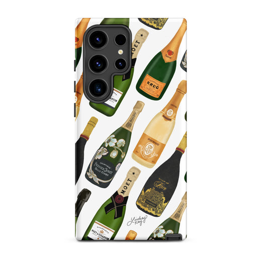 green boozy champagne bottles patterned Samsung Tough Phone Case