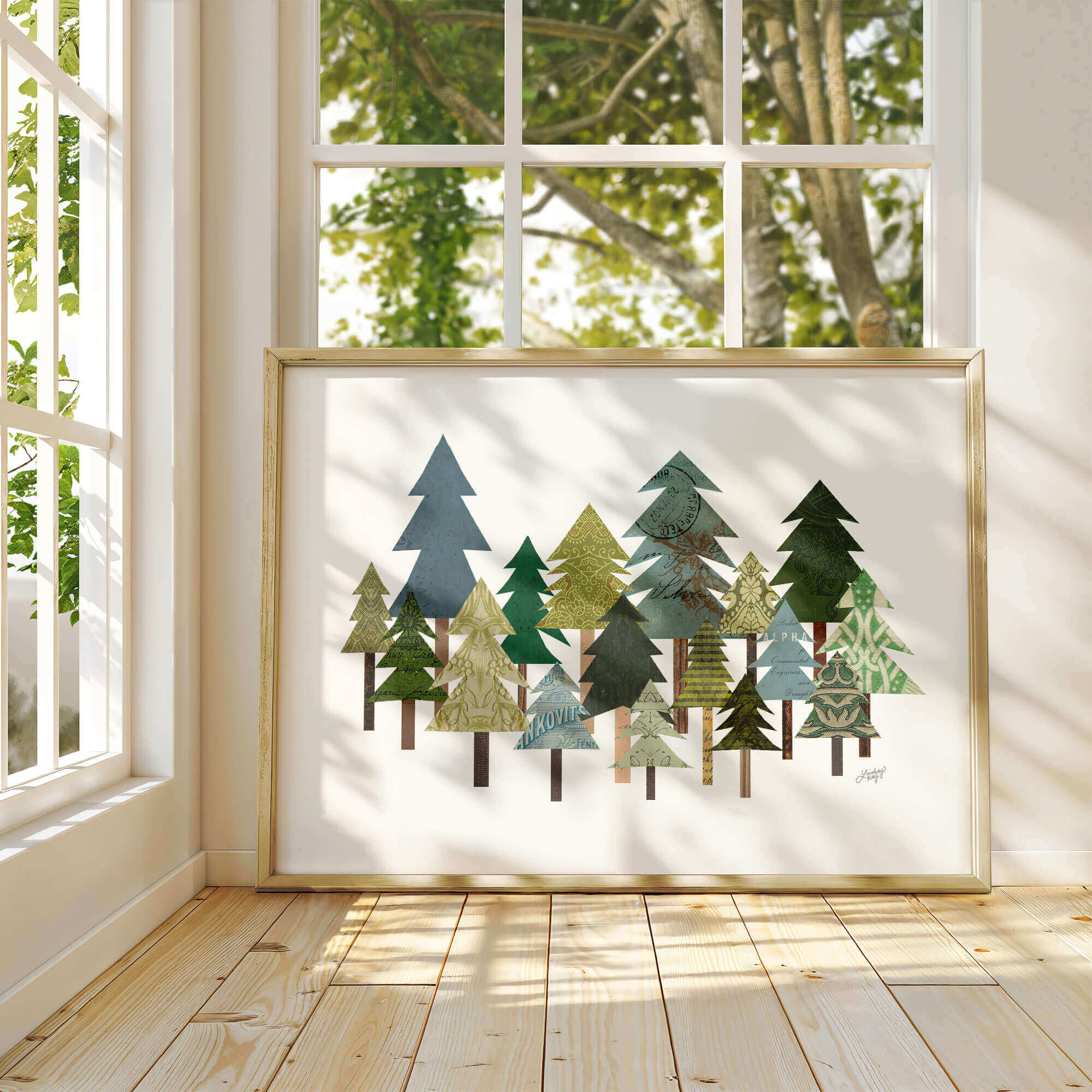 Trees Collage - Art Print - Lindsey Kay Collective