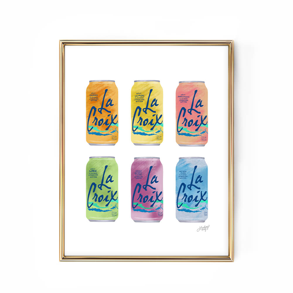 la croix cans illustration art print design