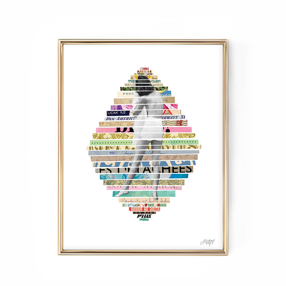 S'il vous plaît, rembobinez le collage - Impression artistique