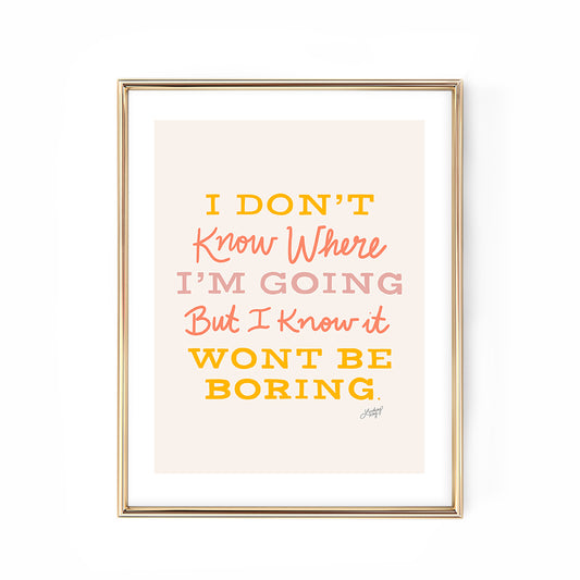 David Bowie hand-lettered quote lyrics art print lindsey kay co