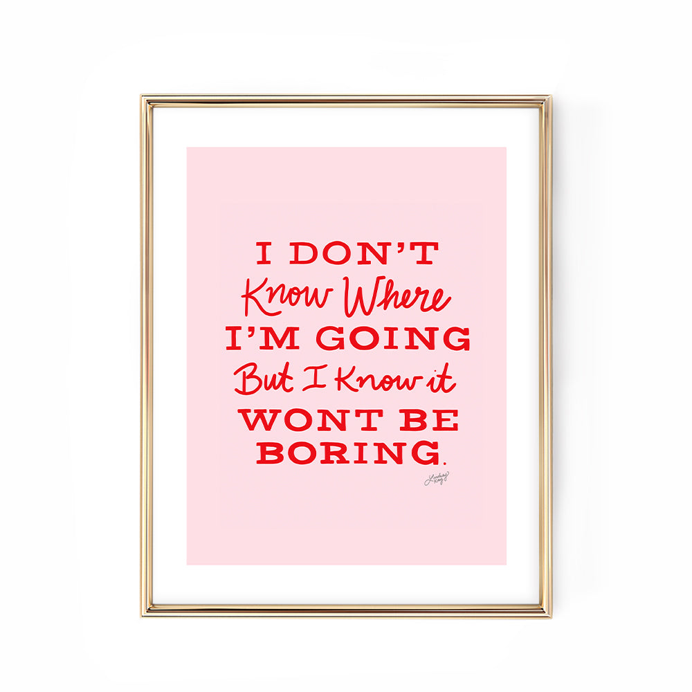 david bowie quote art print poster pink red