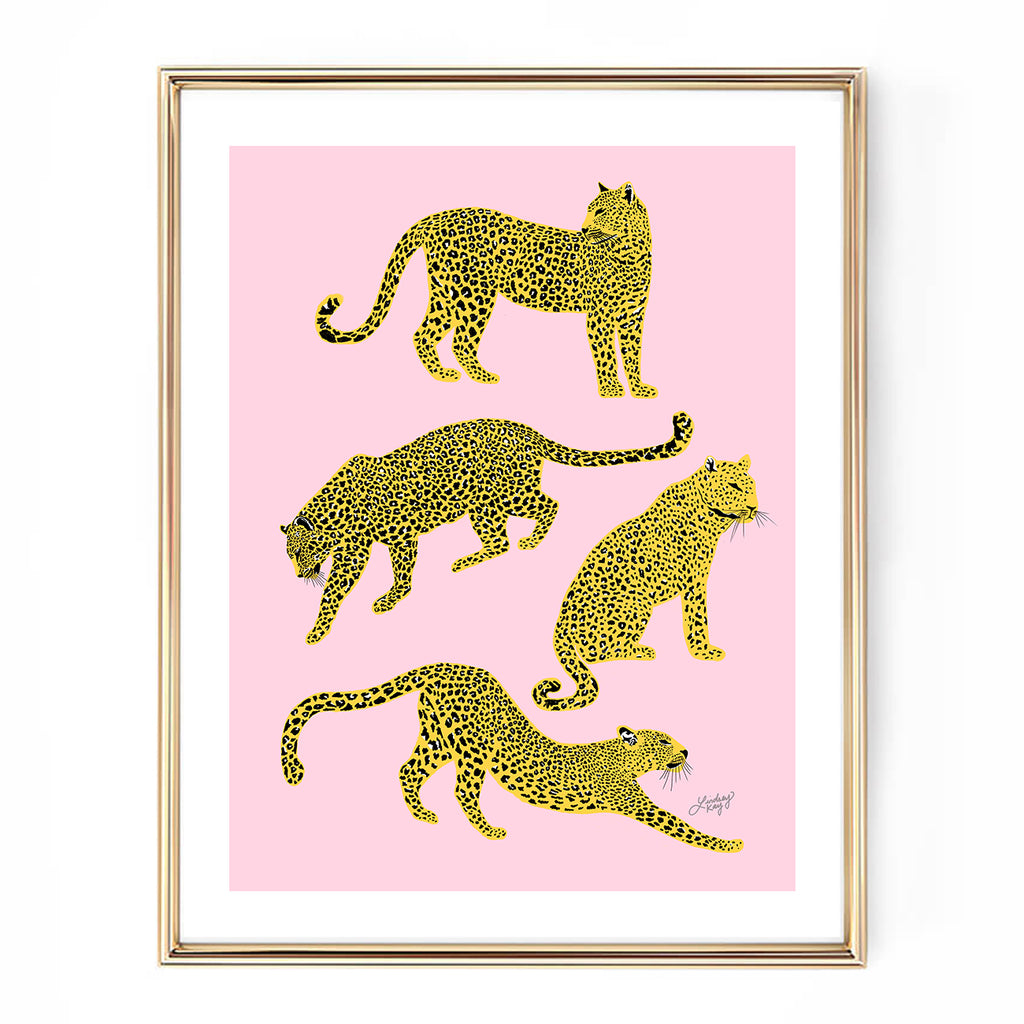 leopard illustration art print home decor lindsey kay collective