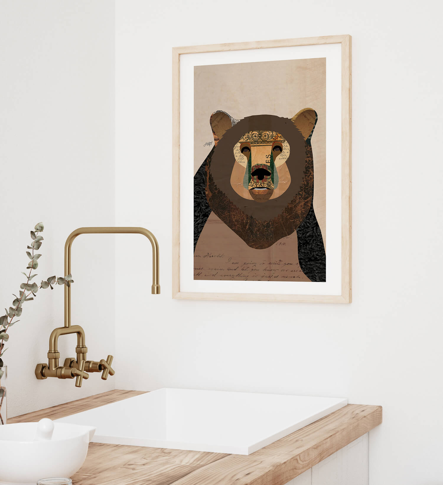 Collage de osos - Impresión de arte
