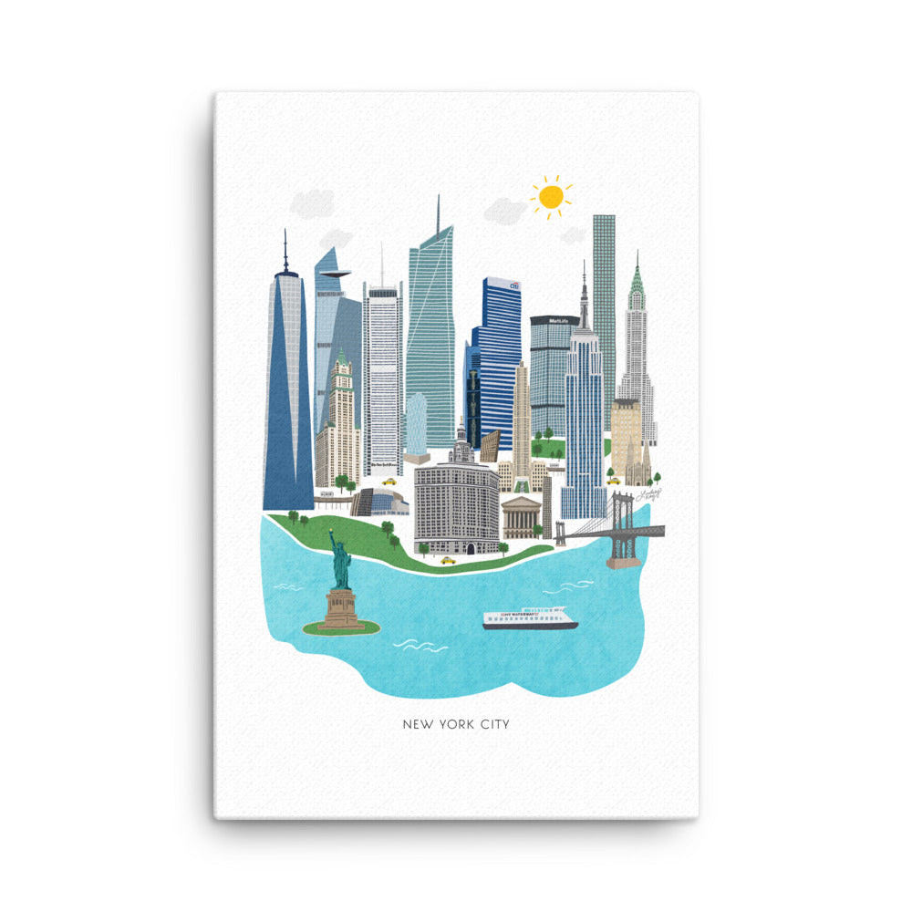Ilustración de la ciudad de Nueva York - Lienzo