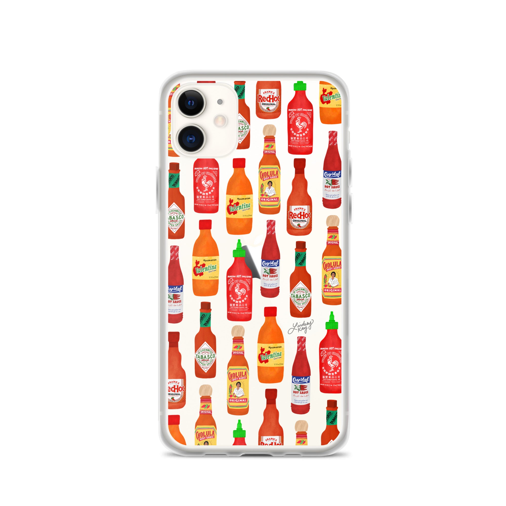 Hot Sauce Pattern Illustration - Clear Case for iPhone®