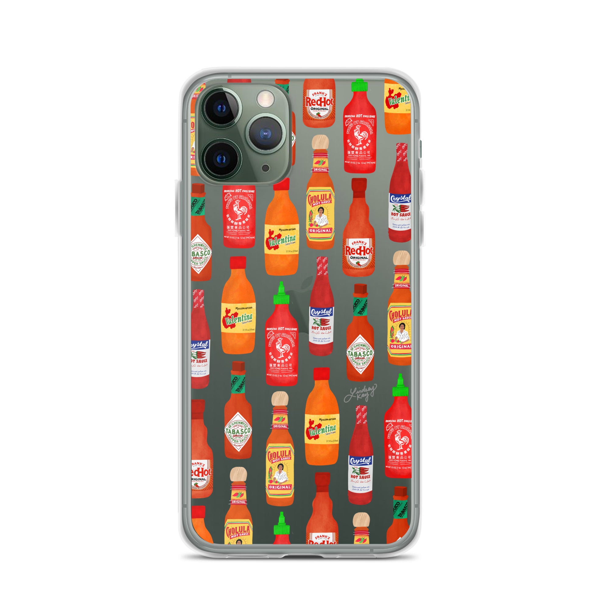 Hot Sauce Pattern Illustration - Clear Case for iPhone®