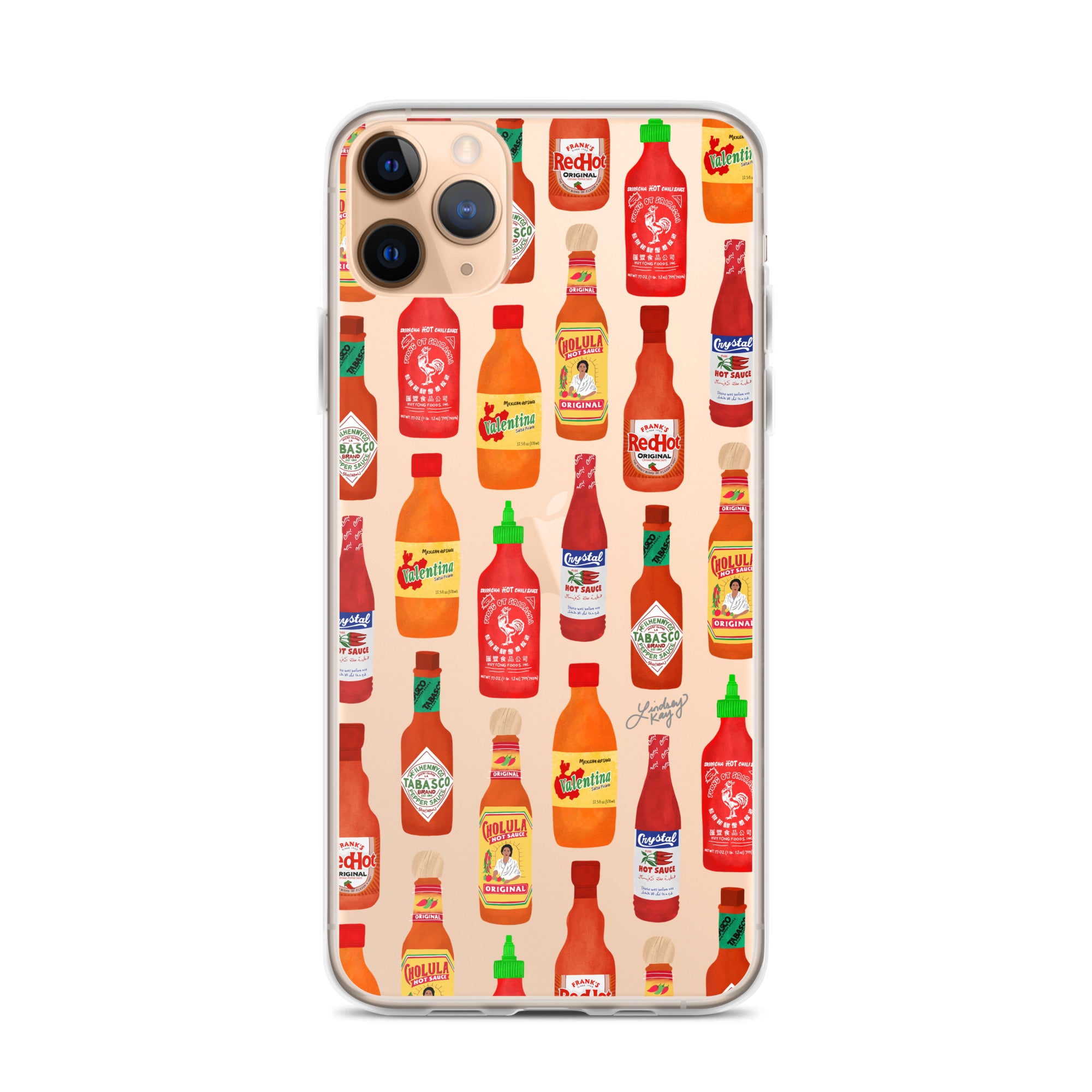 Hot Sauce Pattern Illustration - Clear Case for iPhone®