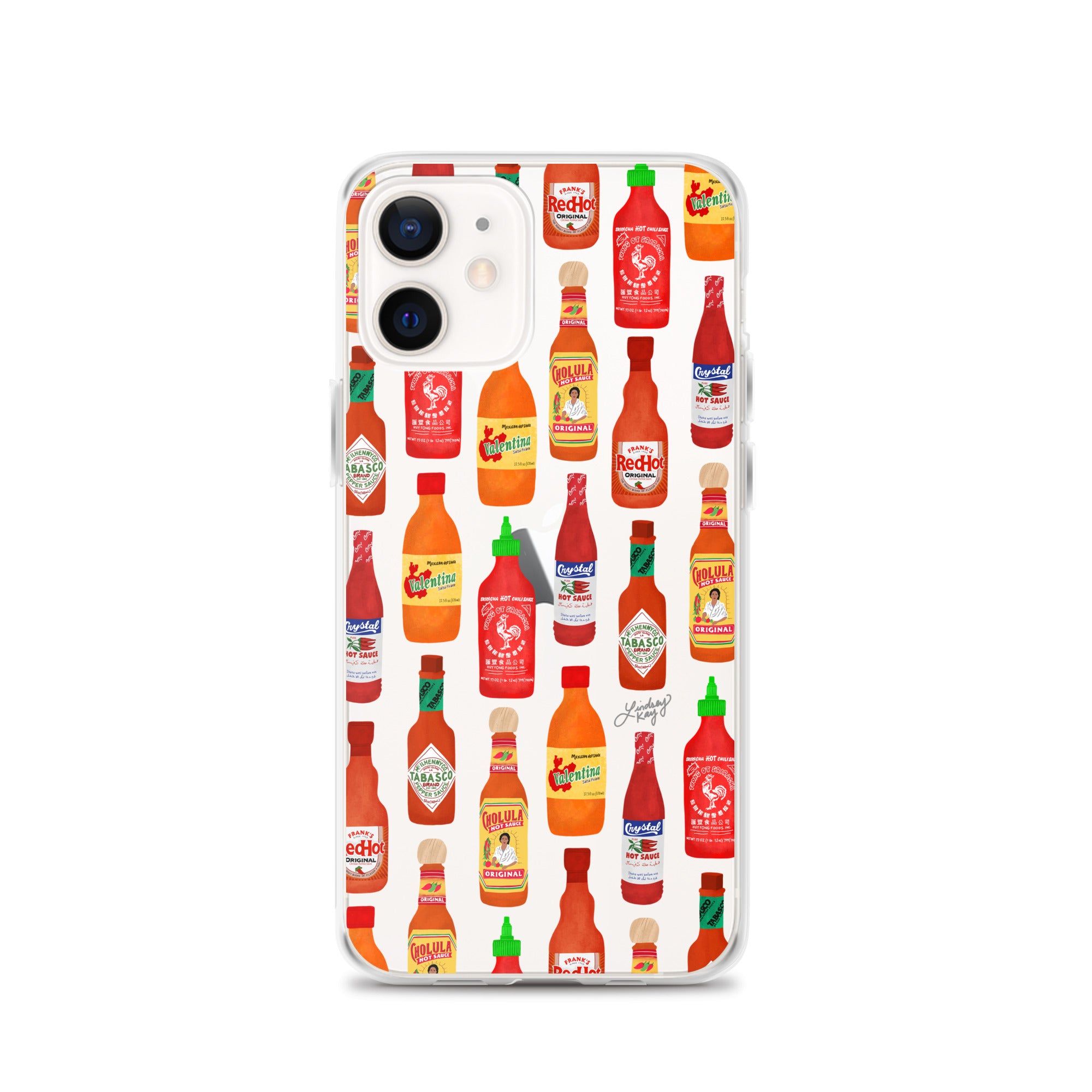 Hot Sauce Pattern Illustration - Clear Case for iPhone®