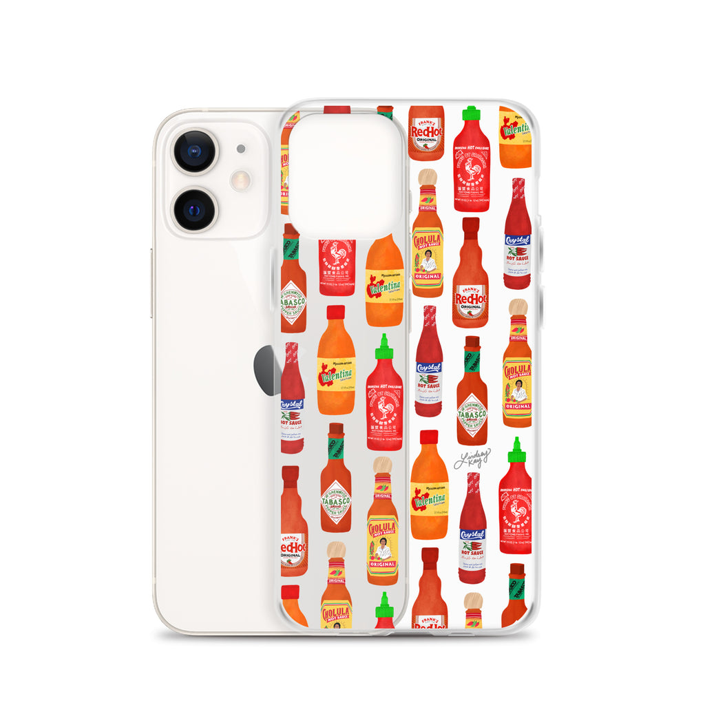 Hot Sauce Pattern Illustration - Clear Case for iPhone®