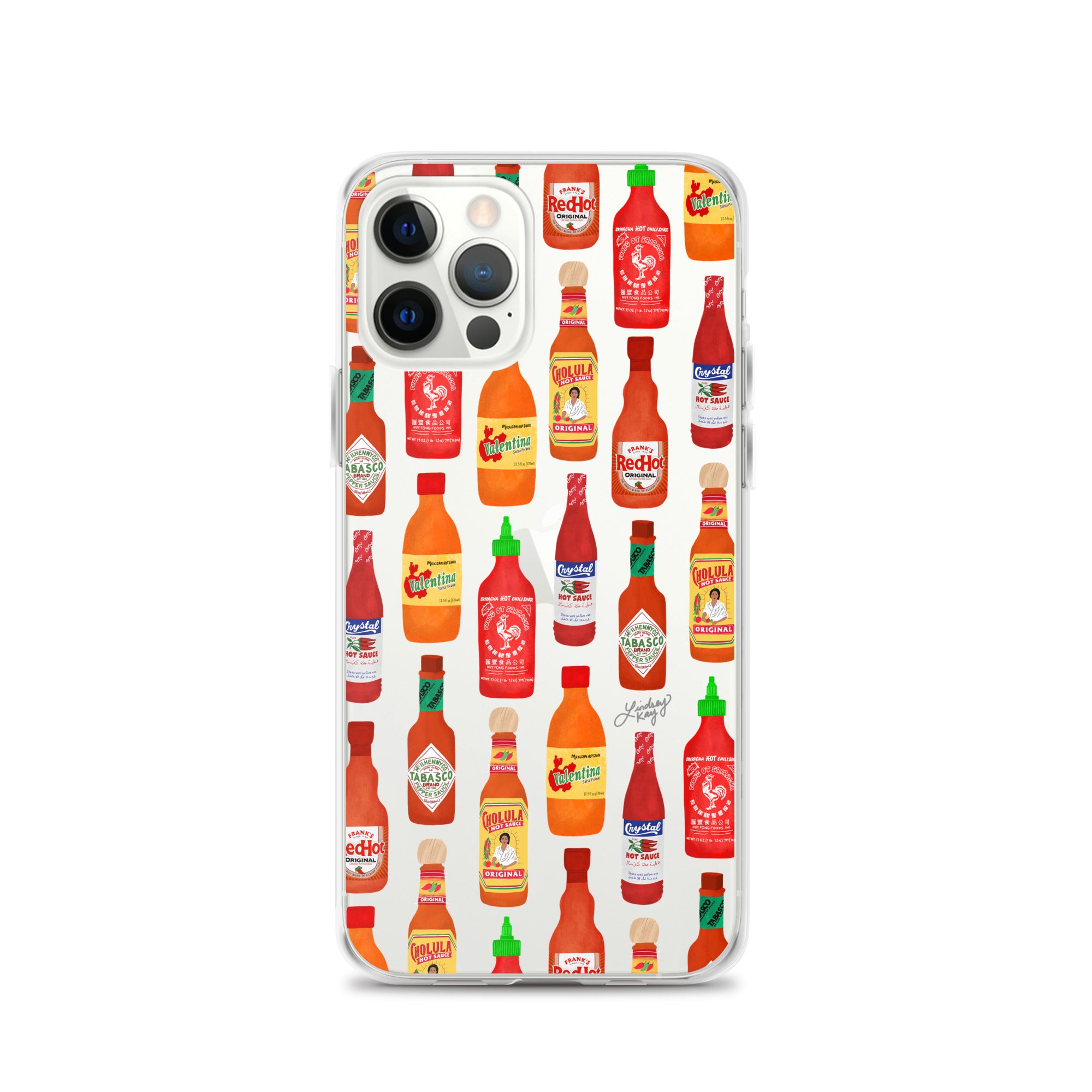 Hot Sauce Pattern Illustration - Clear Case for iPhone®