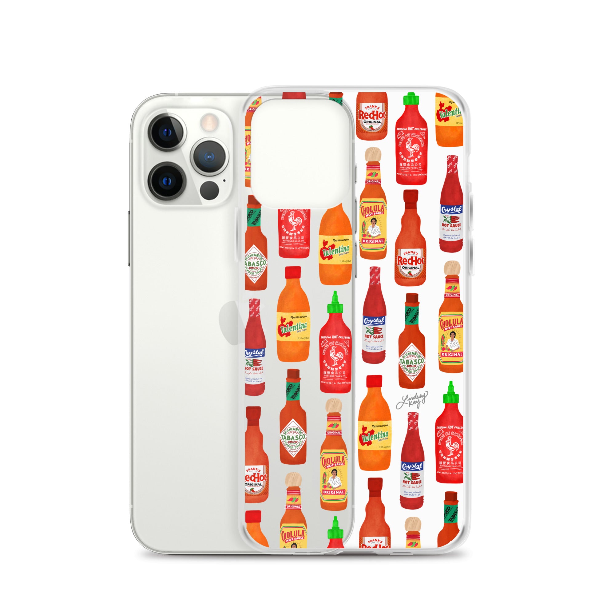 Hot Sauce Pattern Illustration - Clear Case for iPhone®