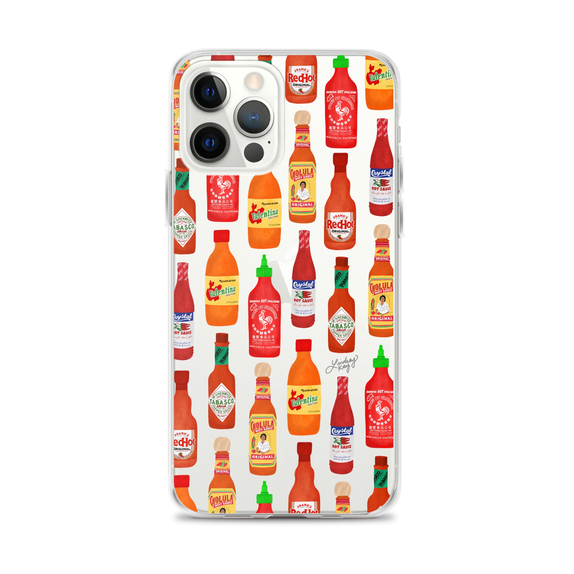 Hot Sauce Pattern Illustration - Clear Case for iPhone®