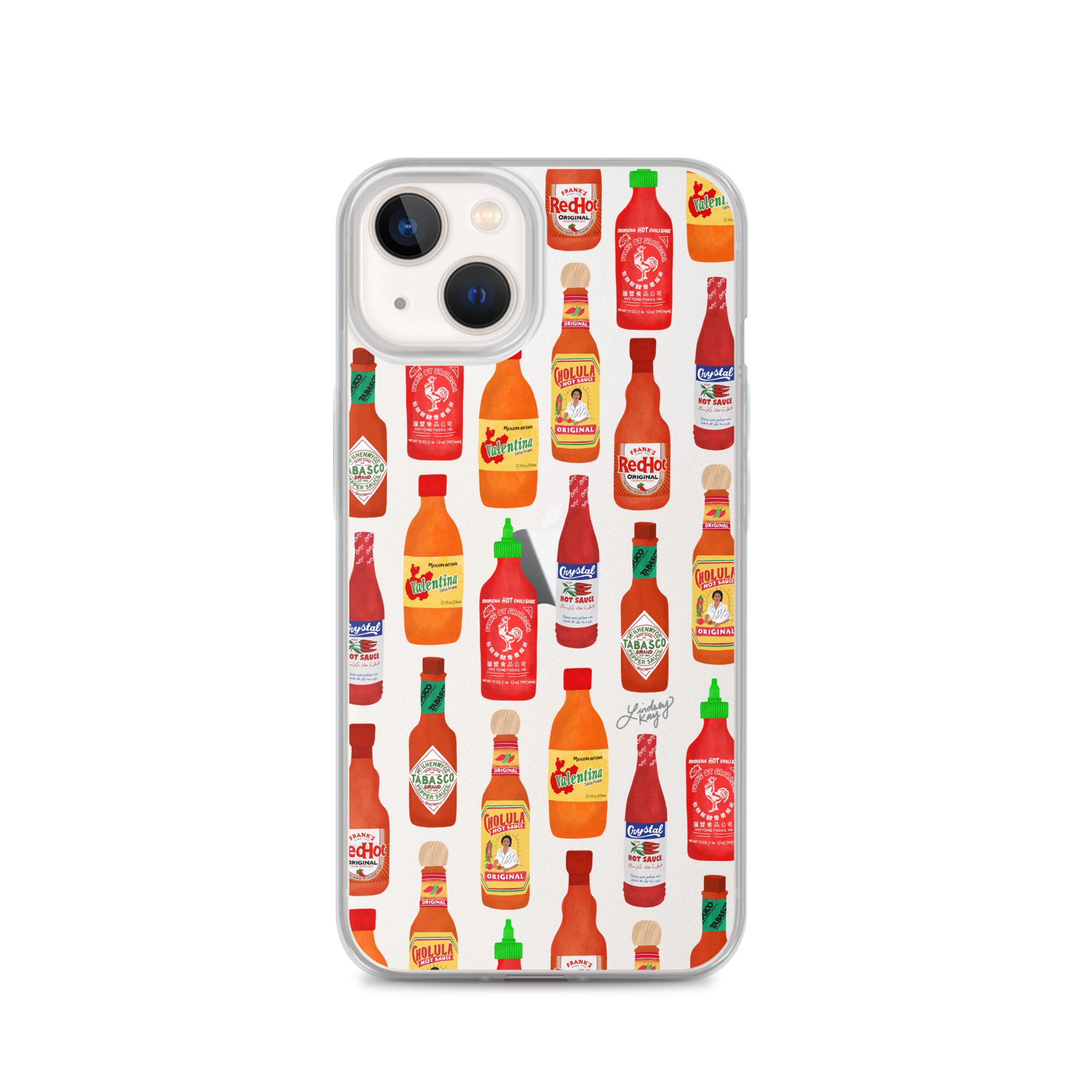 Hot Sauce Pattern Illustration - Clear Case for iPhone®