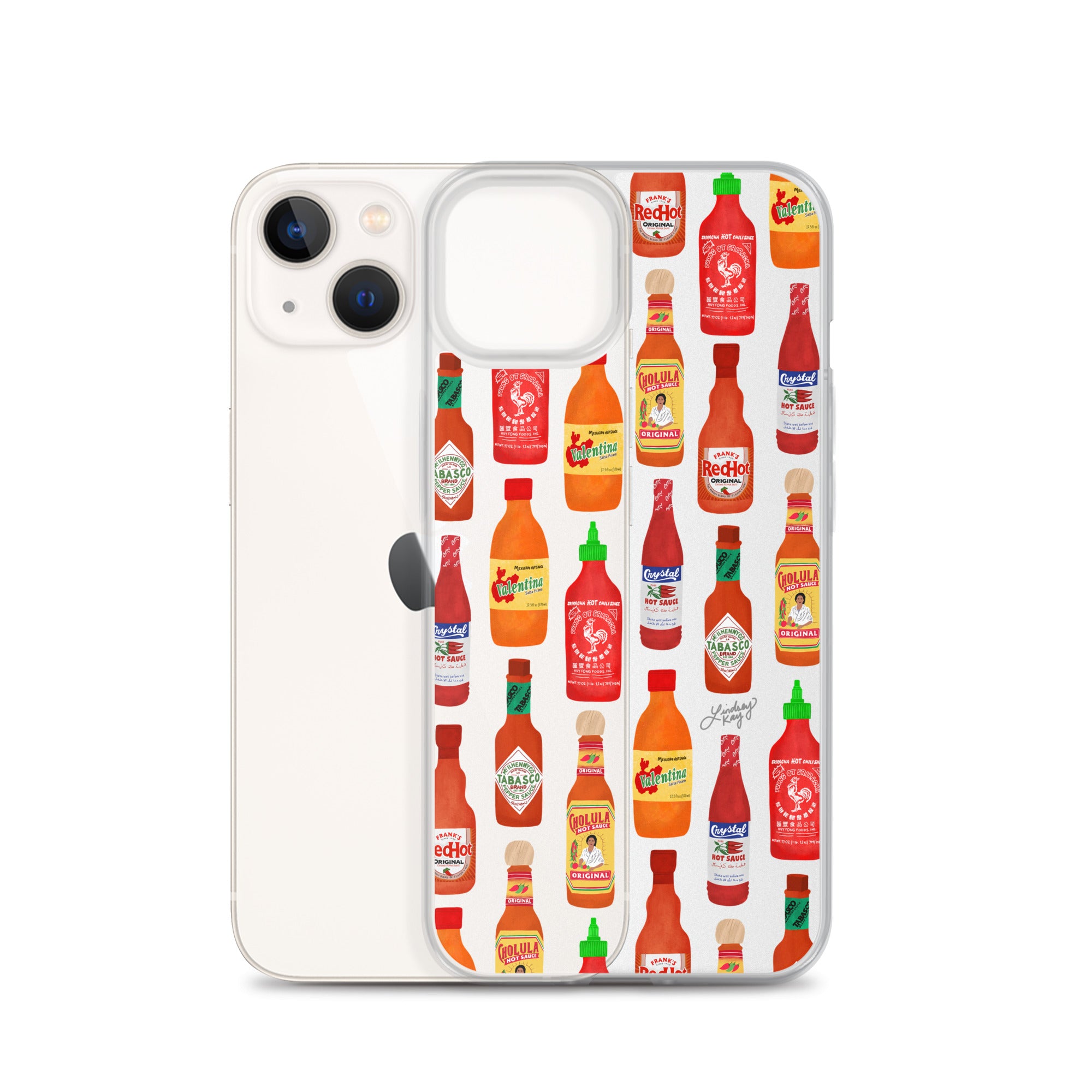 Hot Sauce Pattern Illustration - Clear Case for iPhone®