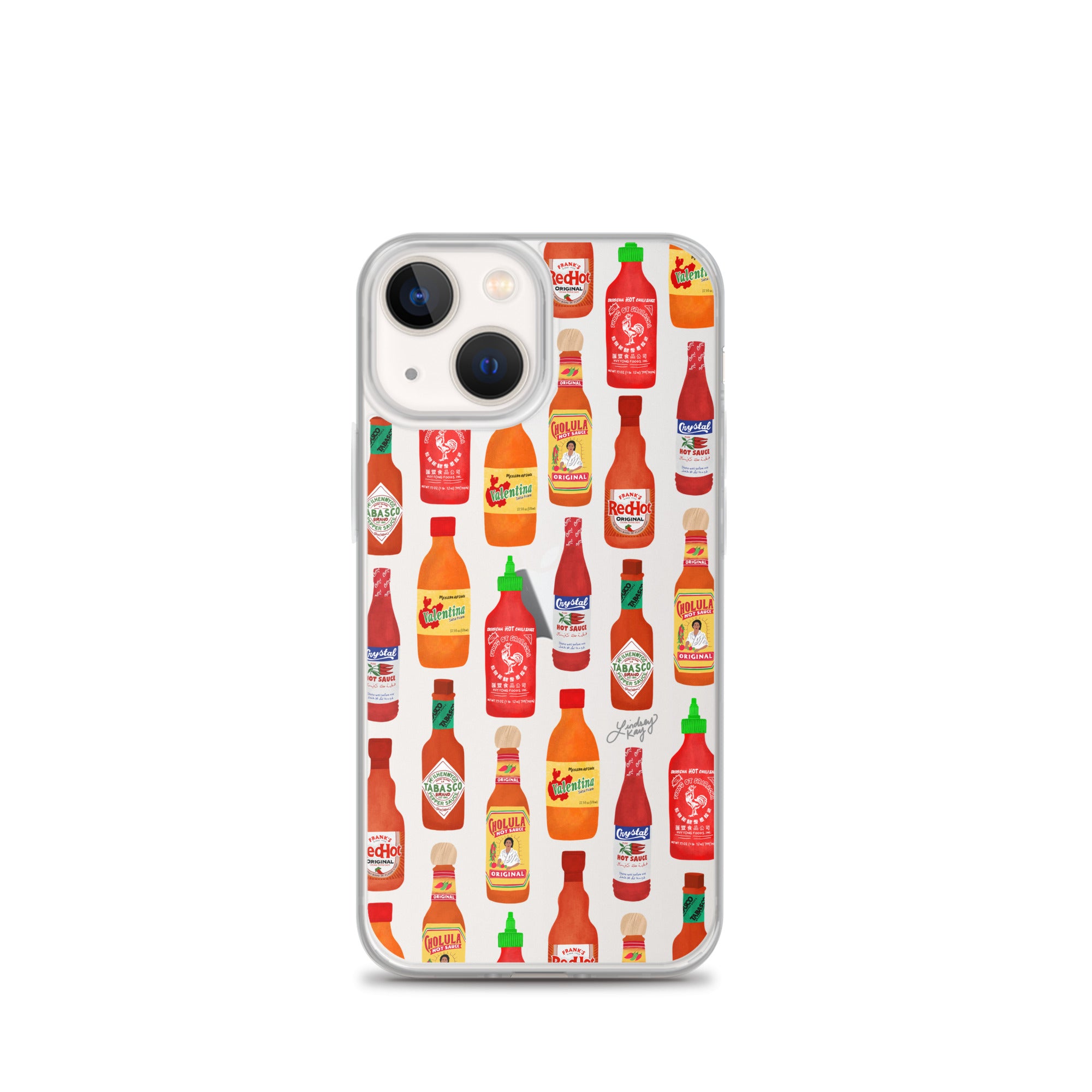 Hot Sauce Pattern Illustration - Clear Case for iPhone®