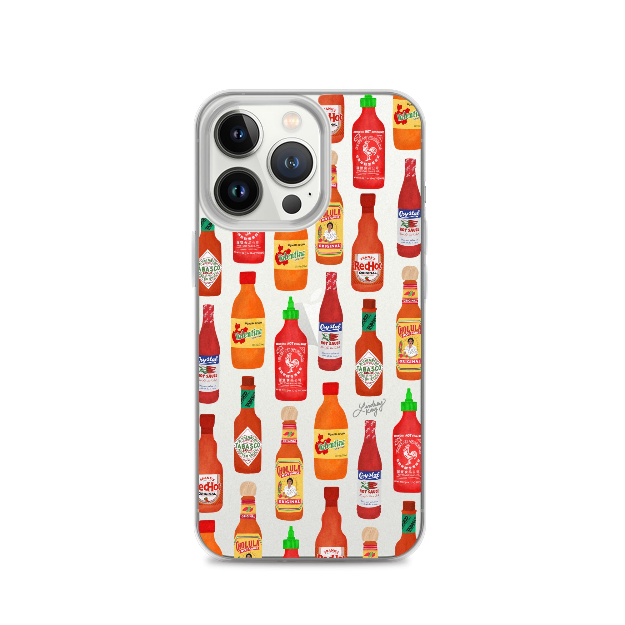 Hot Sauce Pattern Illustration - Clear Case for iPhone®