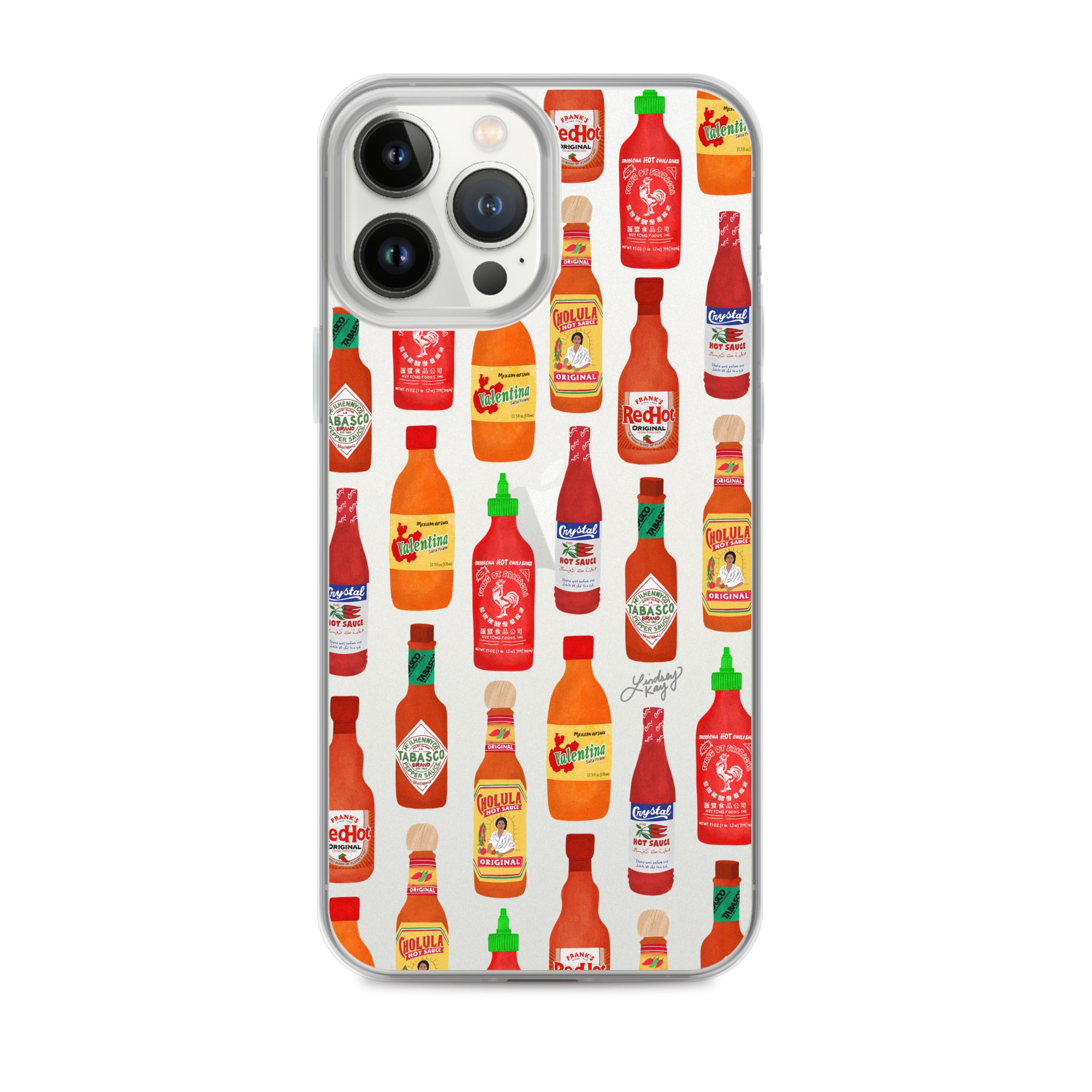 Hot Sauce Pattern Illustration - Clear Case for iPhone®