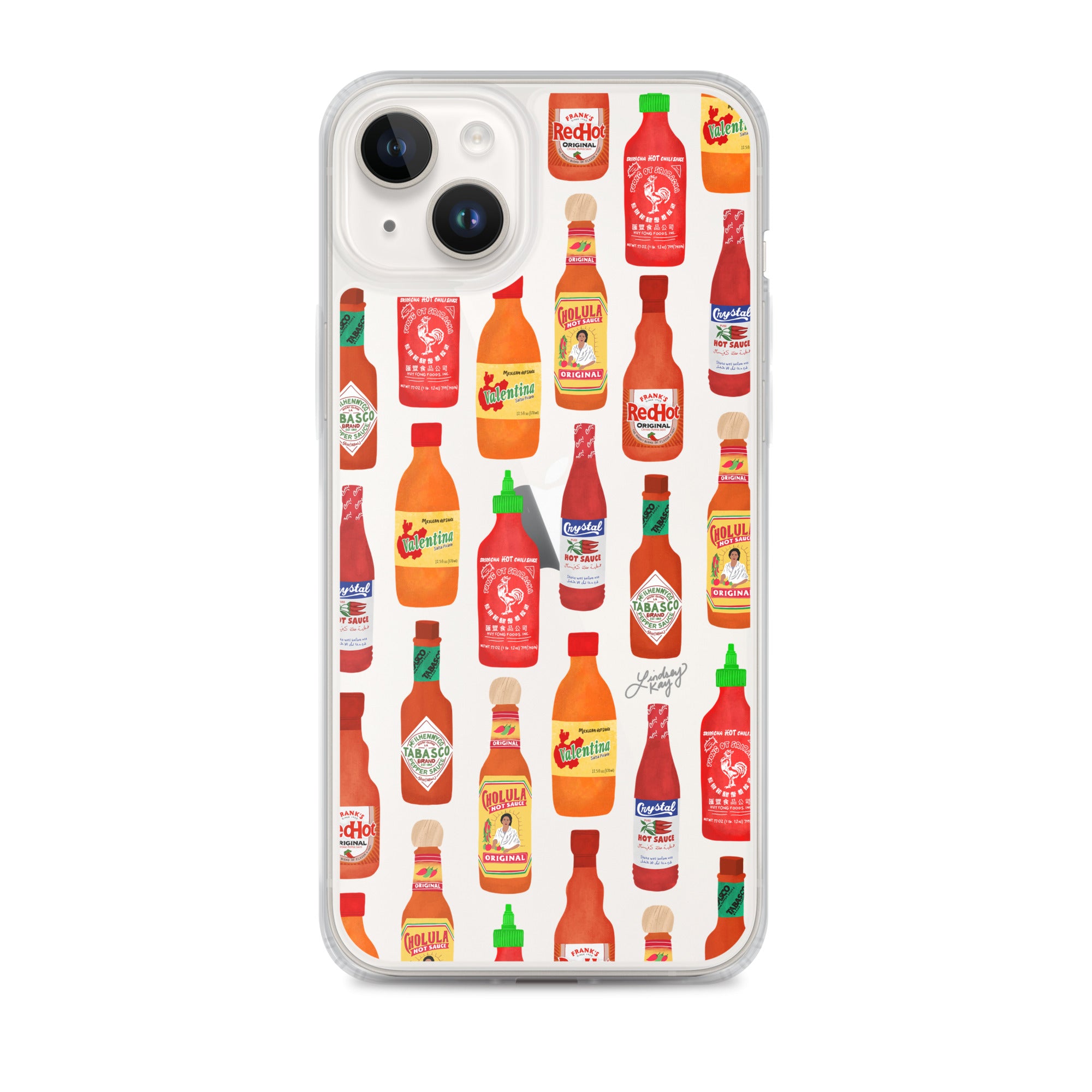 Hot Sauce Pattern Illustration - Clear Case for iPhone®
