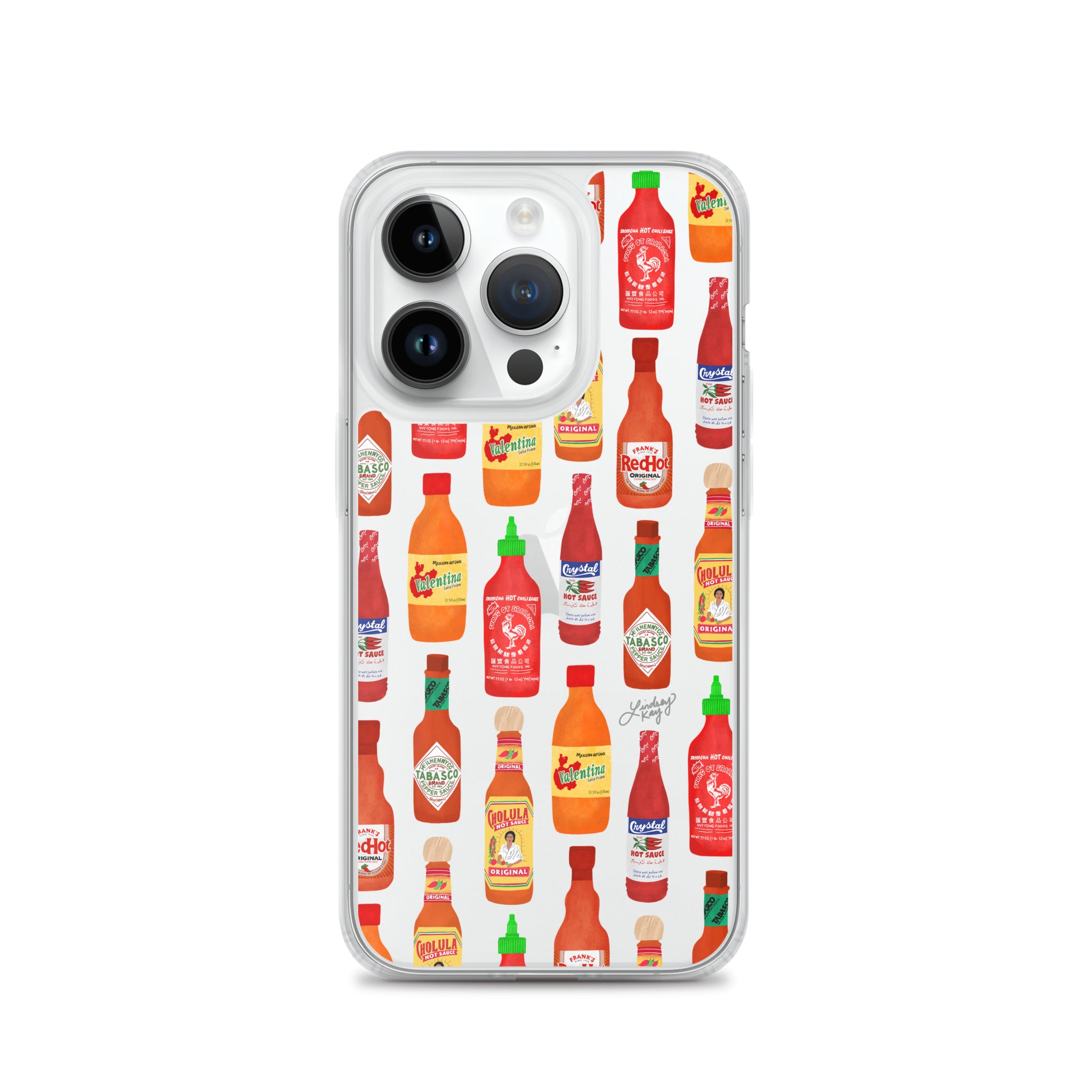 Hot Sauce Pattern Illustration - Clear Case for iPhone®