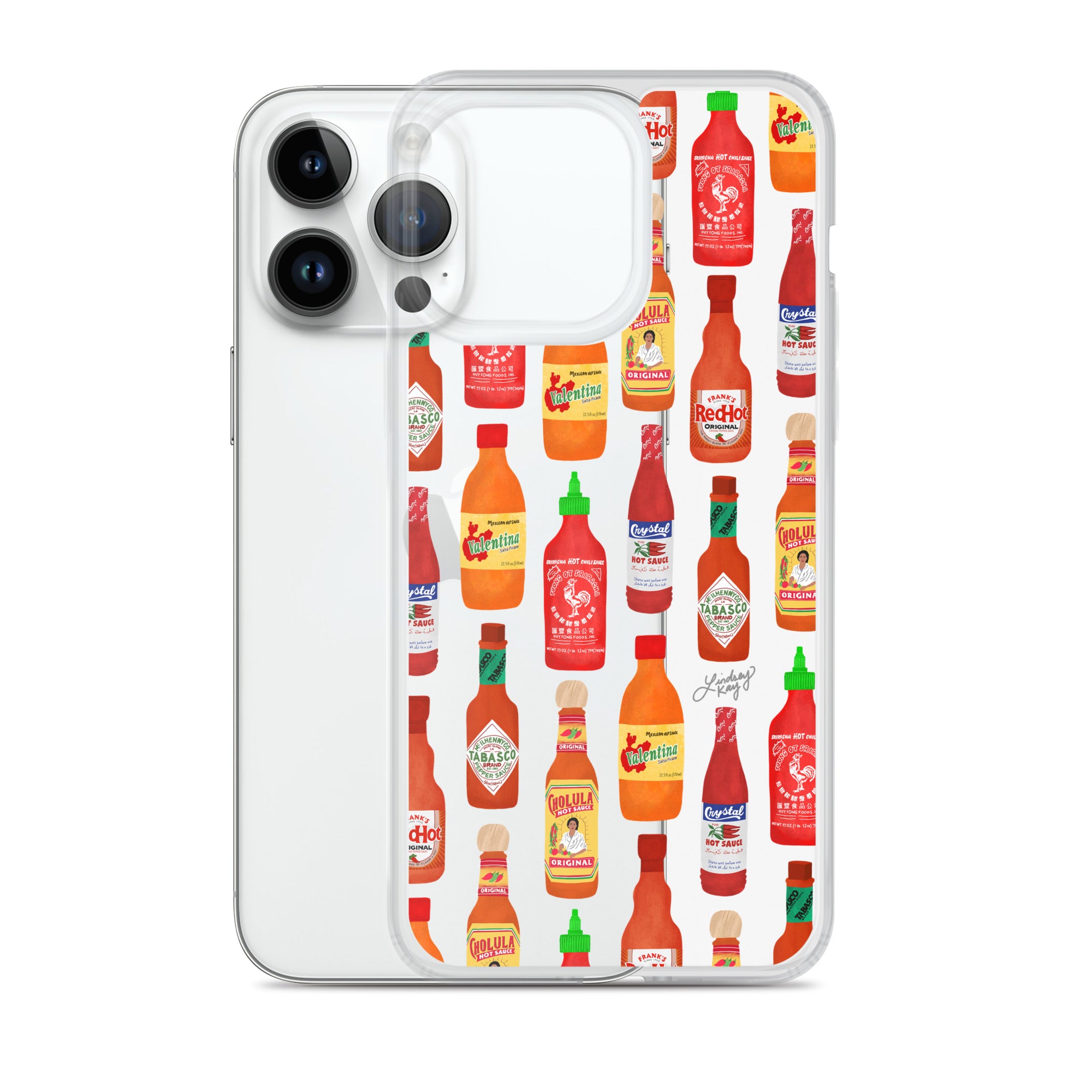 Hot Sauce Pattern Illustration - Clear Case for iPhone®