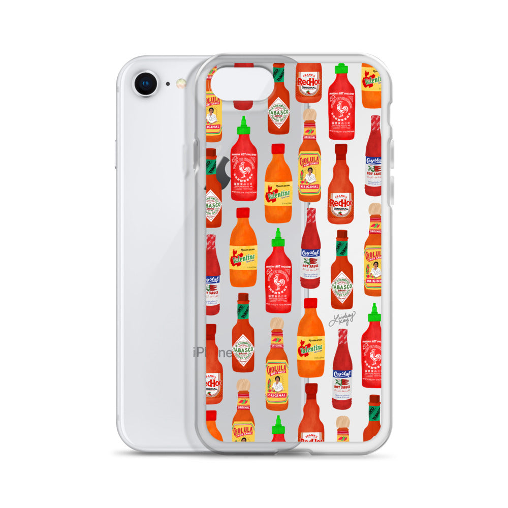 Hot Sauce Pattern Illustration - Clear Case for iPhone®