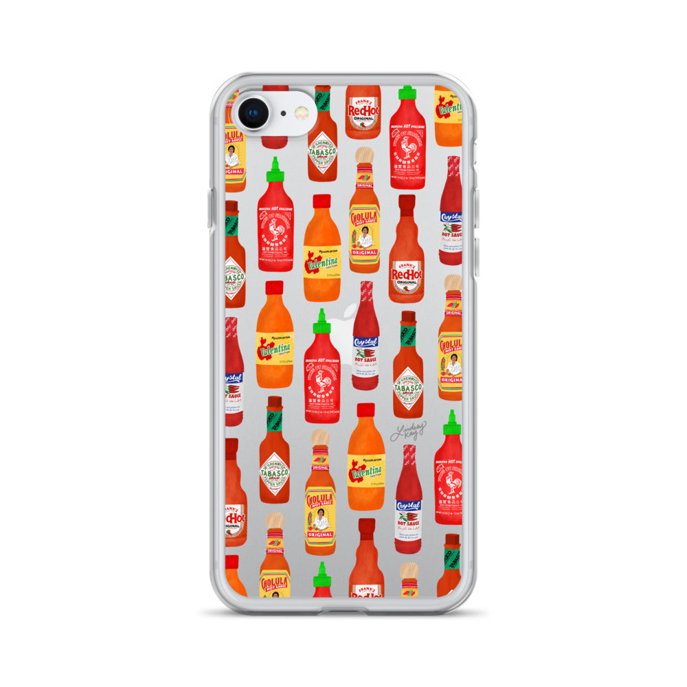 Hot Sauce Pattern Illustration - Clear Case for iPhone®