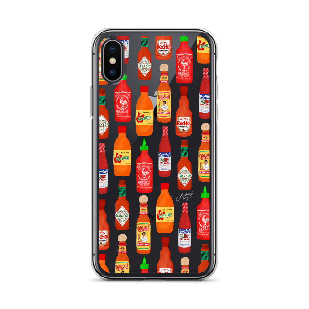 Hot Sauce Pattern Illustration - Clear Case for iPhone®