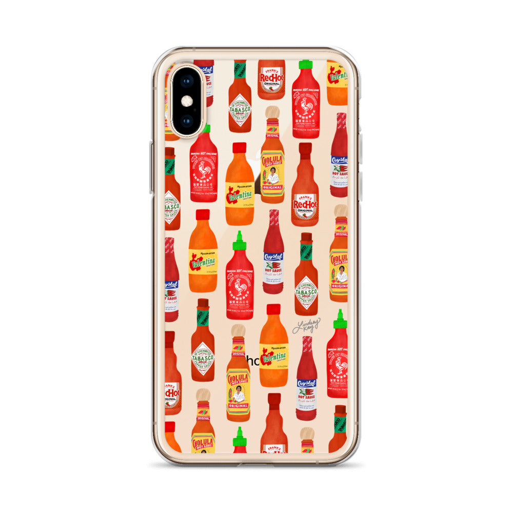 Hot Sauce Pattern Illustration - Clear Case for iPhone®