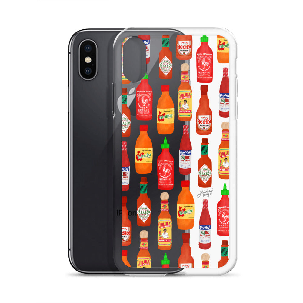 Hot Sauce Pattern Illustration - Clear Case for iPhone®