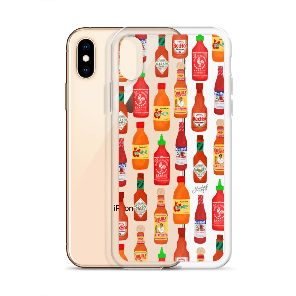 Hot Sauce Pattern Illustration - Clear Case for iPhone®
