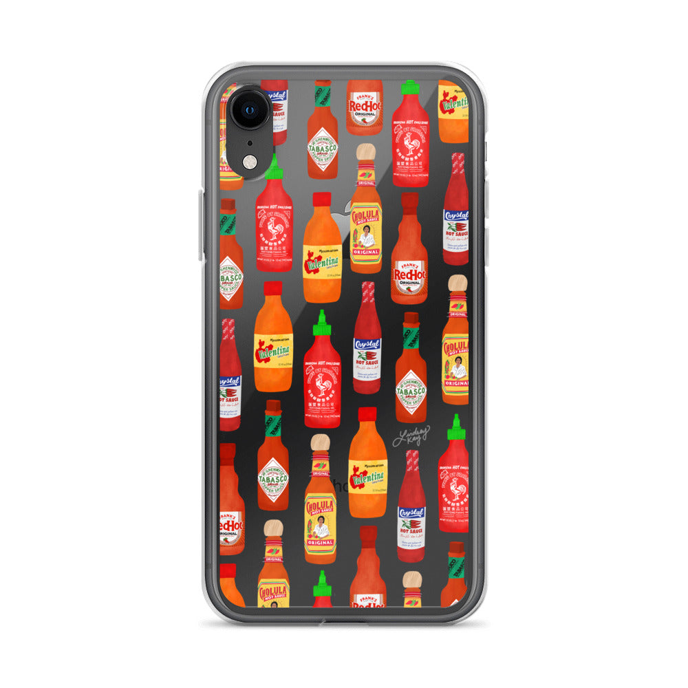 Hot Sauce Pattern Illustration - Clear Case for iPhone®