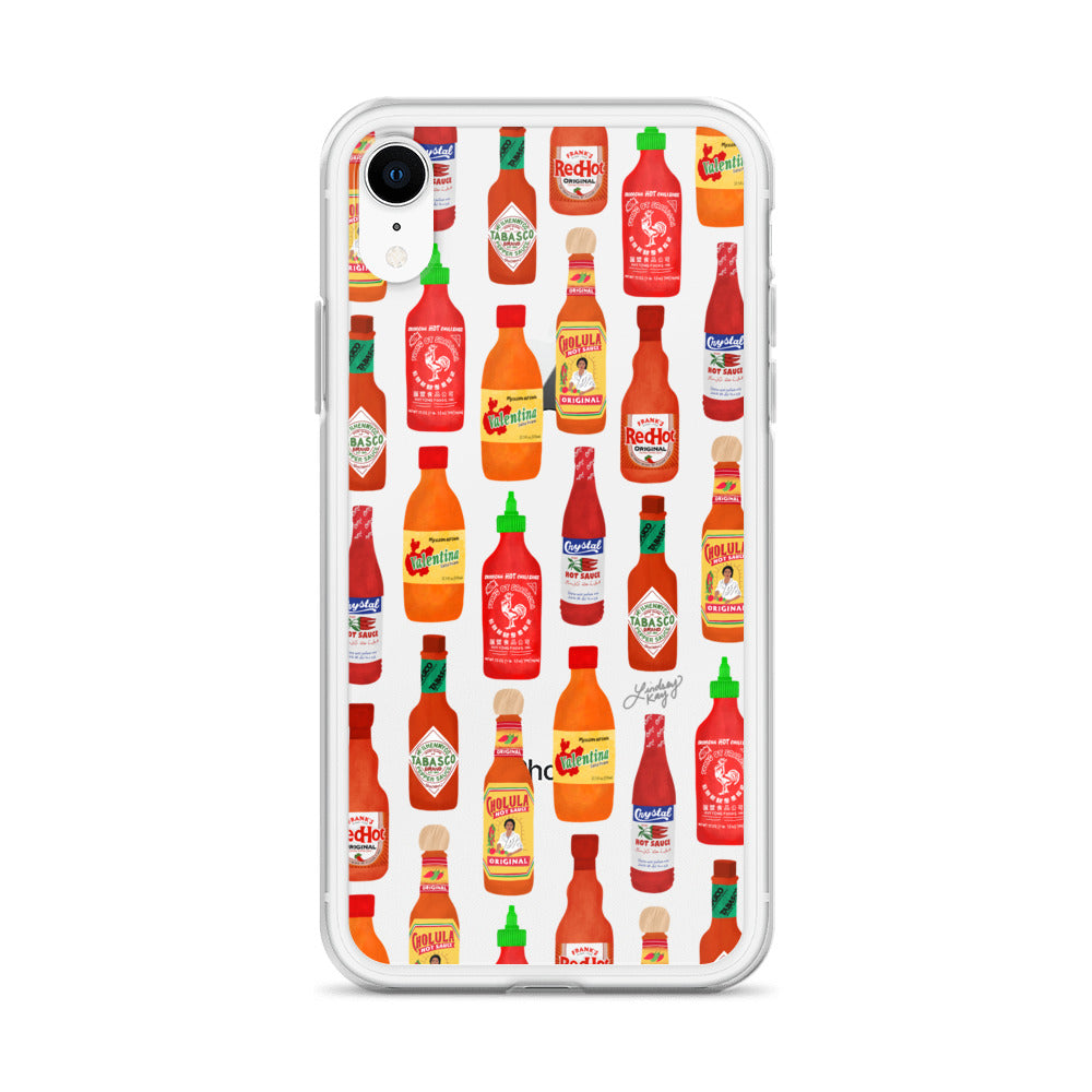 Hot Sauce Pattern Illustration - Clear Case for iPhone®