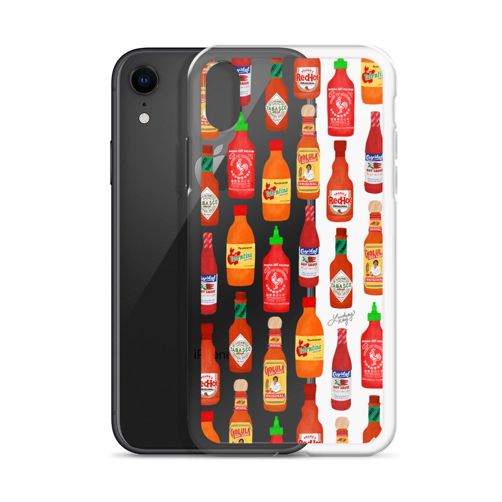 Hot Sauce Pattern Illustration - Clear Case for iPhone®
