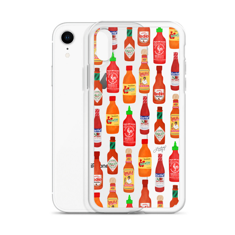 Hot Sauce Pattern Illustration - Clear Case for iPhone®