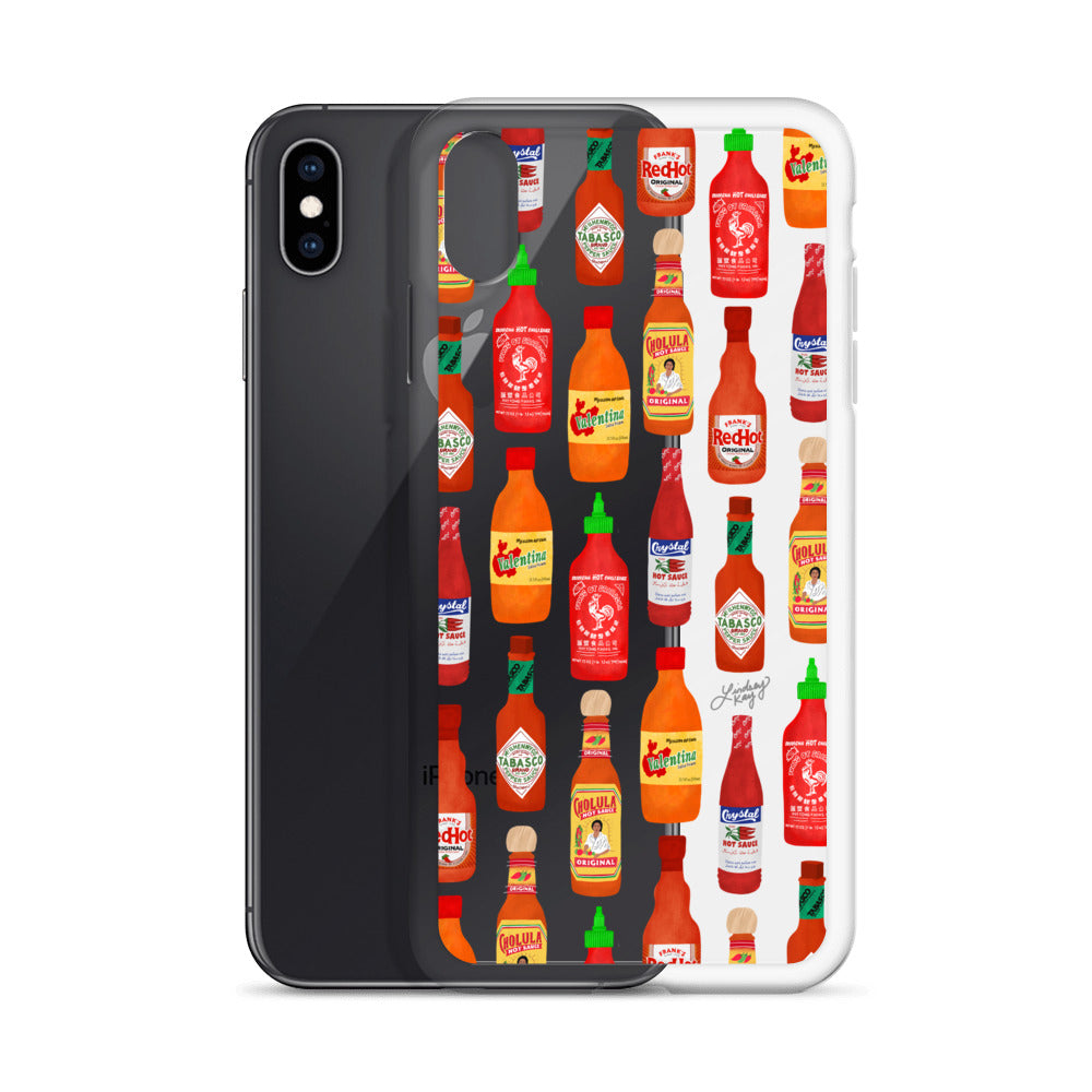 Hot Sauce Pattern Illustration - Clear Case for iPhone®